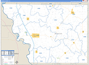 Monona County Wall Map Basic Style