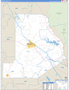 Monroe County Wall Map Basic Style