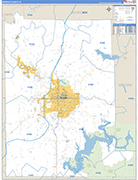 Monroe Wall Map Basic Style