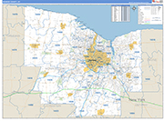 Monroe Wall Map Basic Style