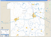 Monroe County Wall Map Basic Style
