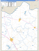 Montague County Wall Map Basic Style