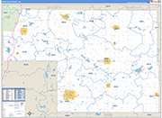 Montcalm County Wall Map Basic Style