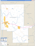 Montgomery County Wall Map Basic Style