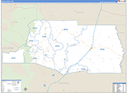 Mora County Wall Map Basic Style