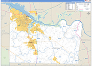Morgan County Wall Map Basic Style