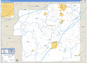 Morgan Wall Map Basic Style