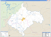 Morgan County Wall Map Basic Style