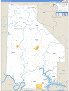 Morgan County Wall Map Basic Style