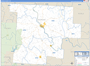 Morgan Wall Map Basic Style