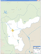 Morgan County Wall Map Basic Style