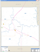 Morrill County Wall Map Basic Style