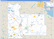 Morrison County Wall Map Basic Style
