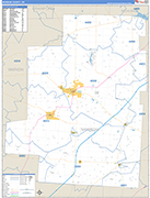 Morrow County Wall Map Basic Style