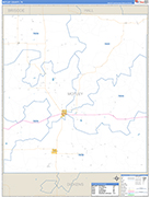 Motley County Wall Map Basic Style
