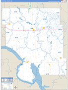 Mountrail Wall Map Basic Style