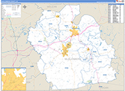 Muhlenberg County Wall Map Basic Style