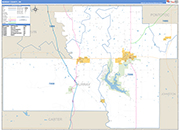 Murray County Wall Map Basic Style