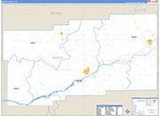 Nance County Wall Map Basic Style