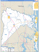 Nassau County Wall Map Basic Style