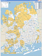 Nassau Wall Map Basic Style