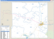 Natrona County Wall Map Basic Style