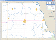 Nemaha County Wall Map Basic Style