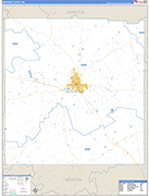 Neshoba County Wall Map Basic Style
