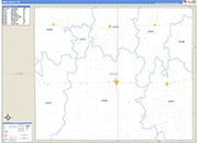 Ness County Wall Map Basic Style