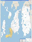 Newport Wall Map Basic Style