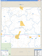 Newton County Wall Map Basic Style