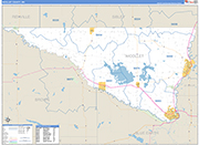 Nicollet County Wall Map Basic Style
