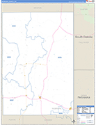 Niobrara County Wall Map Basic Style