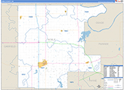 Noble County Wall Map Basic Style