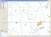 Nobles County Wall Map Basic Style
