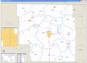 Nodaway County Wall Map Basic Style