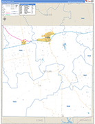 Nolan County Wall Map Basic Style