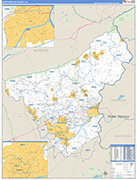 Northampton Wall Map Basic Style