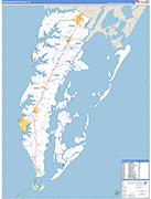 Northampton County Wall Map Basic Style