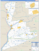Northumberland Wall Map Basic Style