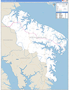 Northumberland County Wall Map Basic Style