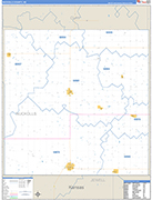Nuckolls County Wall Map Basic Style