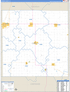 O'Brien County Wall Map Basic Style