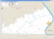 Ohio Wall Map Basic Style