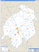 Ohio County Wall Map Basic Style