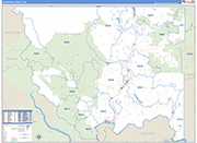 Okanogan Wall Map Basic Style