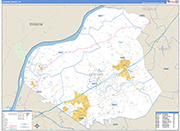 Oldham County Wall Map Basic Style