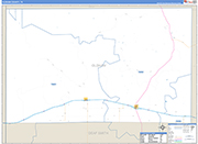 Oldham County Wall Map Basic Style