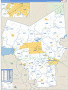 Oneida Wall Map Basic Style