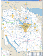 Onondaga Wall Map Basic Style